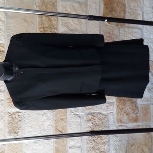 Breckenridge vintage black wool crepe skirt suit